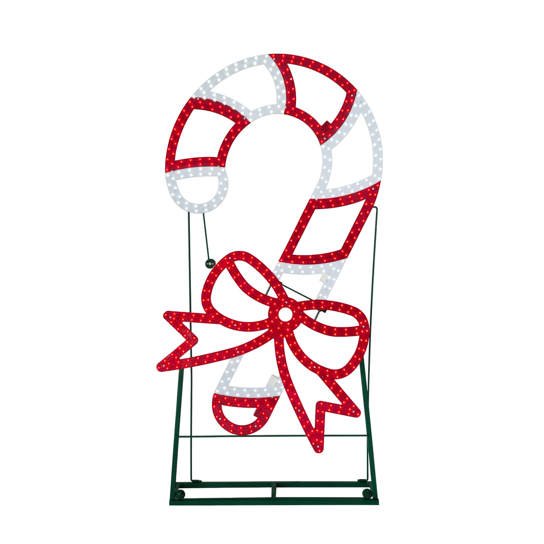 Jumbo Hi-Vibrant Candy Cane LED Light Display