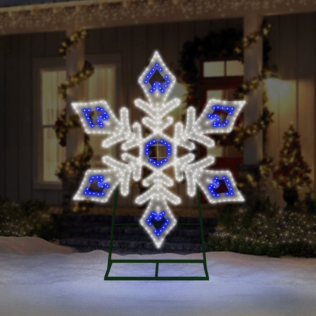 Jumbo Hi-Vibrant Snowflake LED Light Display
