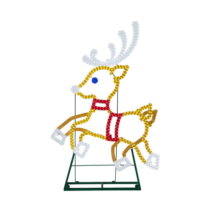 Jumbo Hi-Vibrant "Motion" Prancing Reindeer LED Light Display