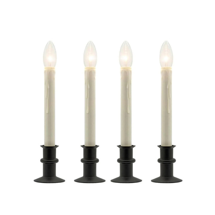 Traditional Battery Operated Window Candle with LED Bulb Black Onyx