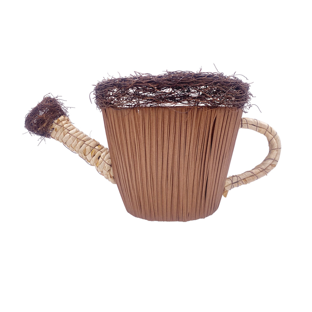 Wicker Watering Can Planter