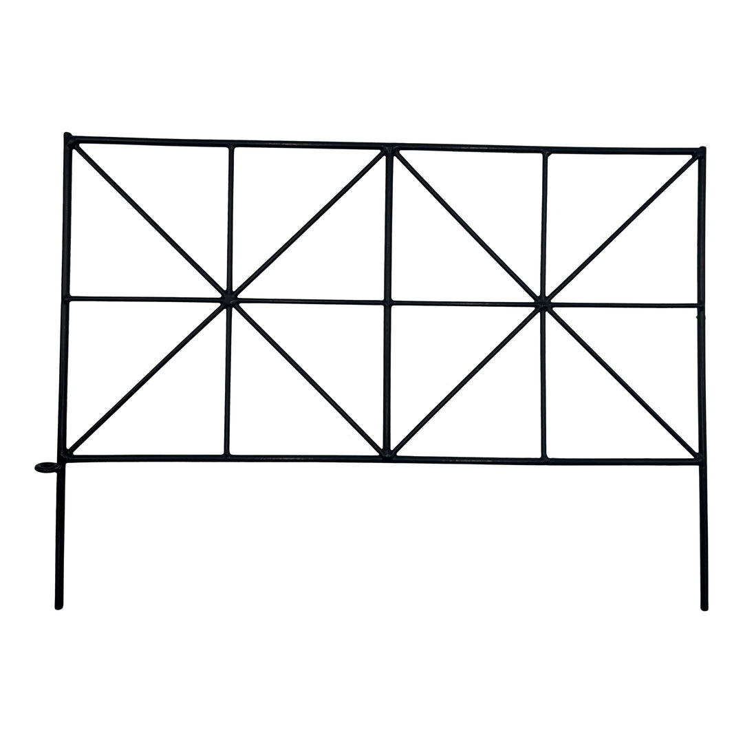 Decorative Square X Design Garden Fence