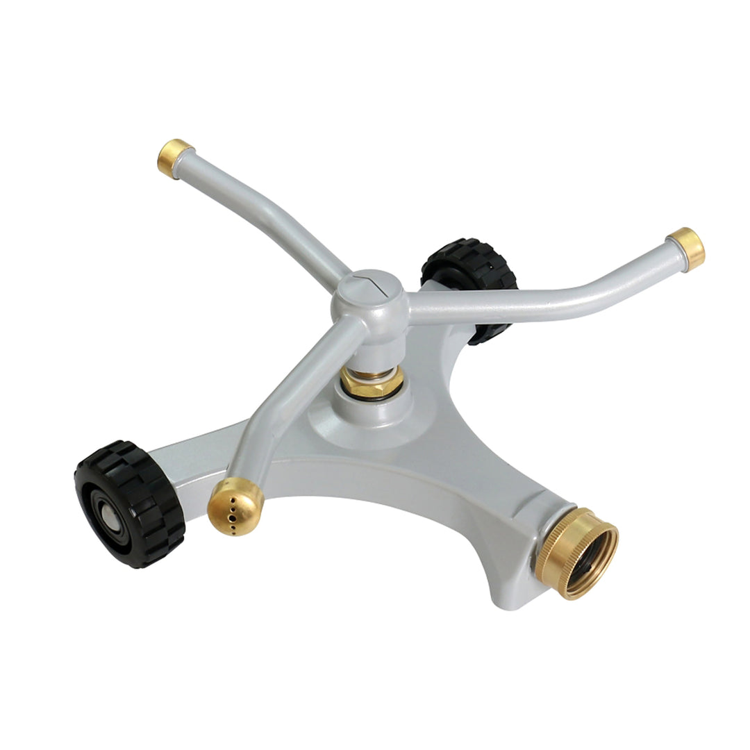 Landscapers Select 3-Arm Sprinkler with 2 Wheel Metal Base