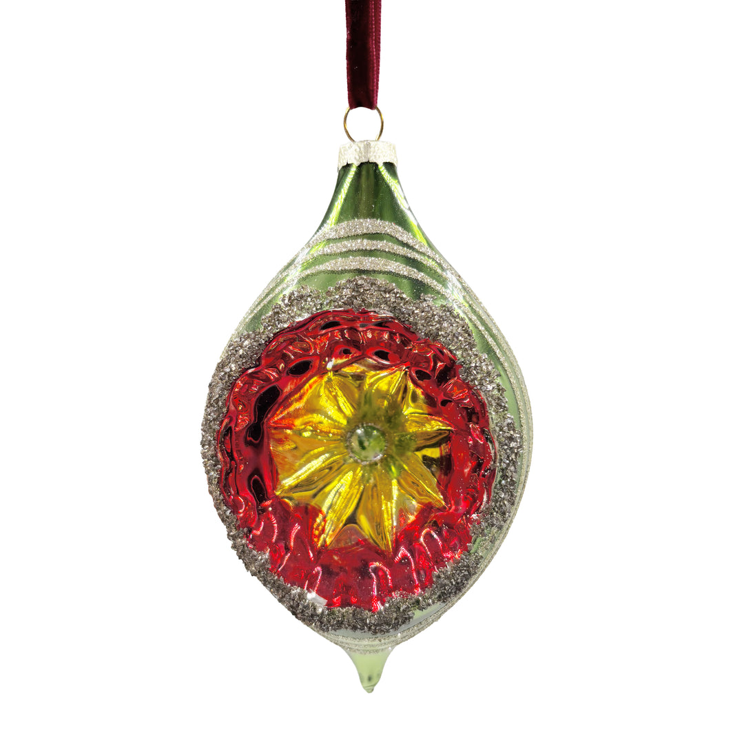 Green, Red & Yellow Finial Ornament