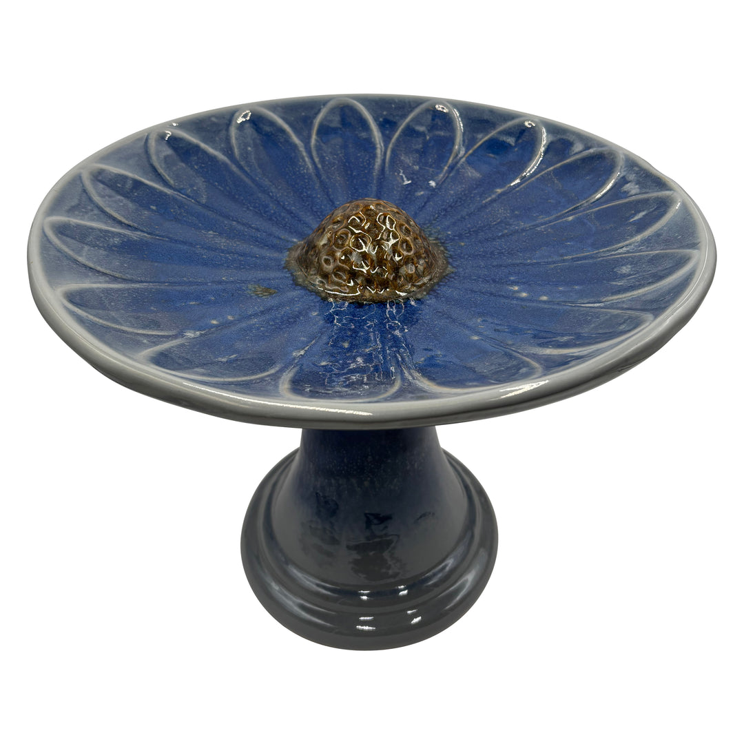 Ceramic Floral Design Bird Bath