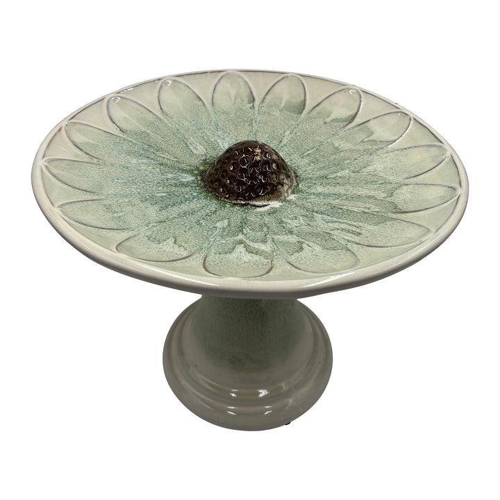 Ceramic Floral Design Bird Bath