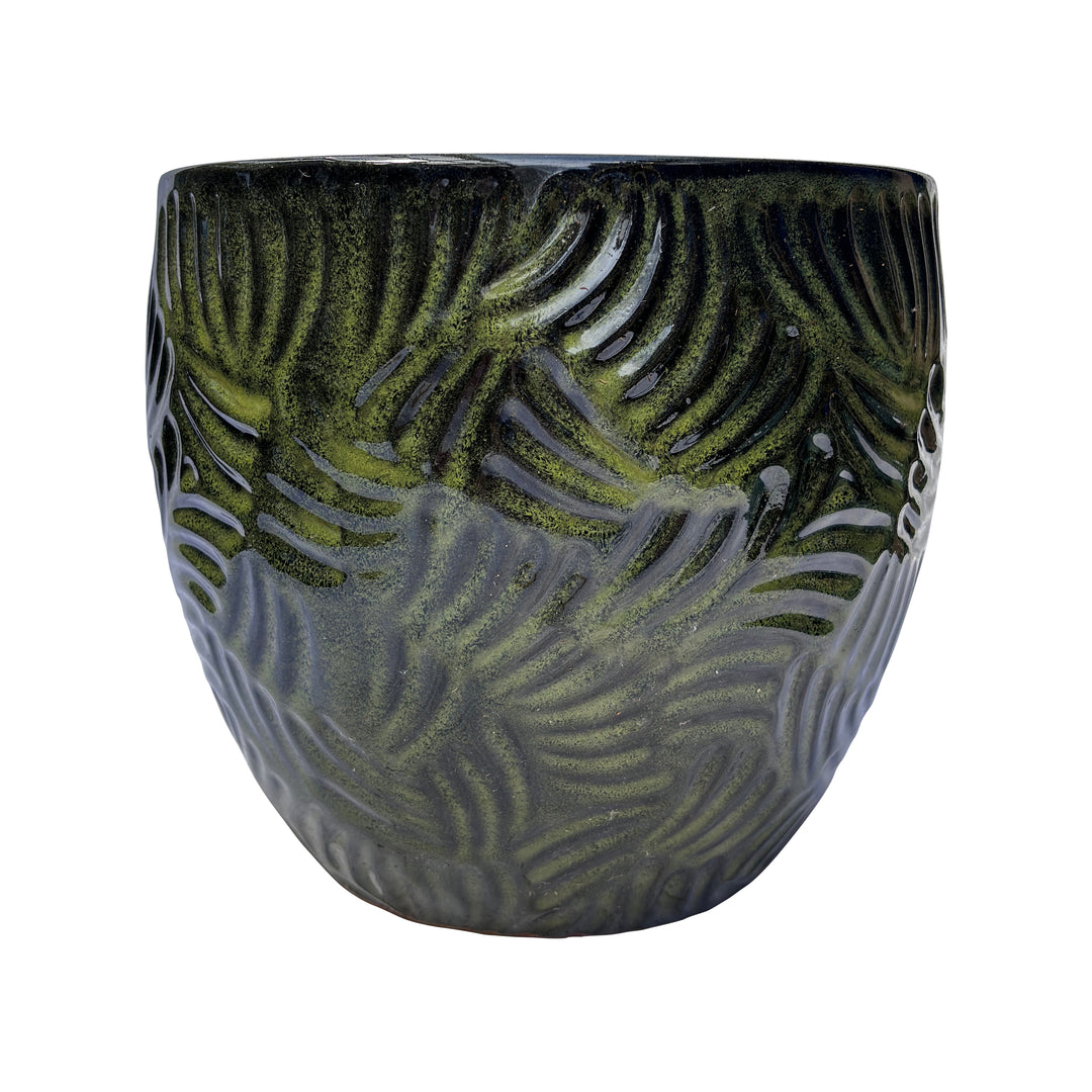 Green Maze Egg Ceramic Pot