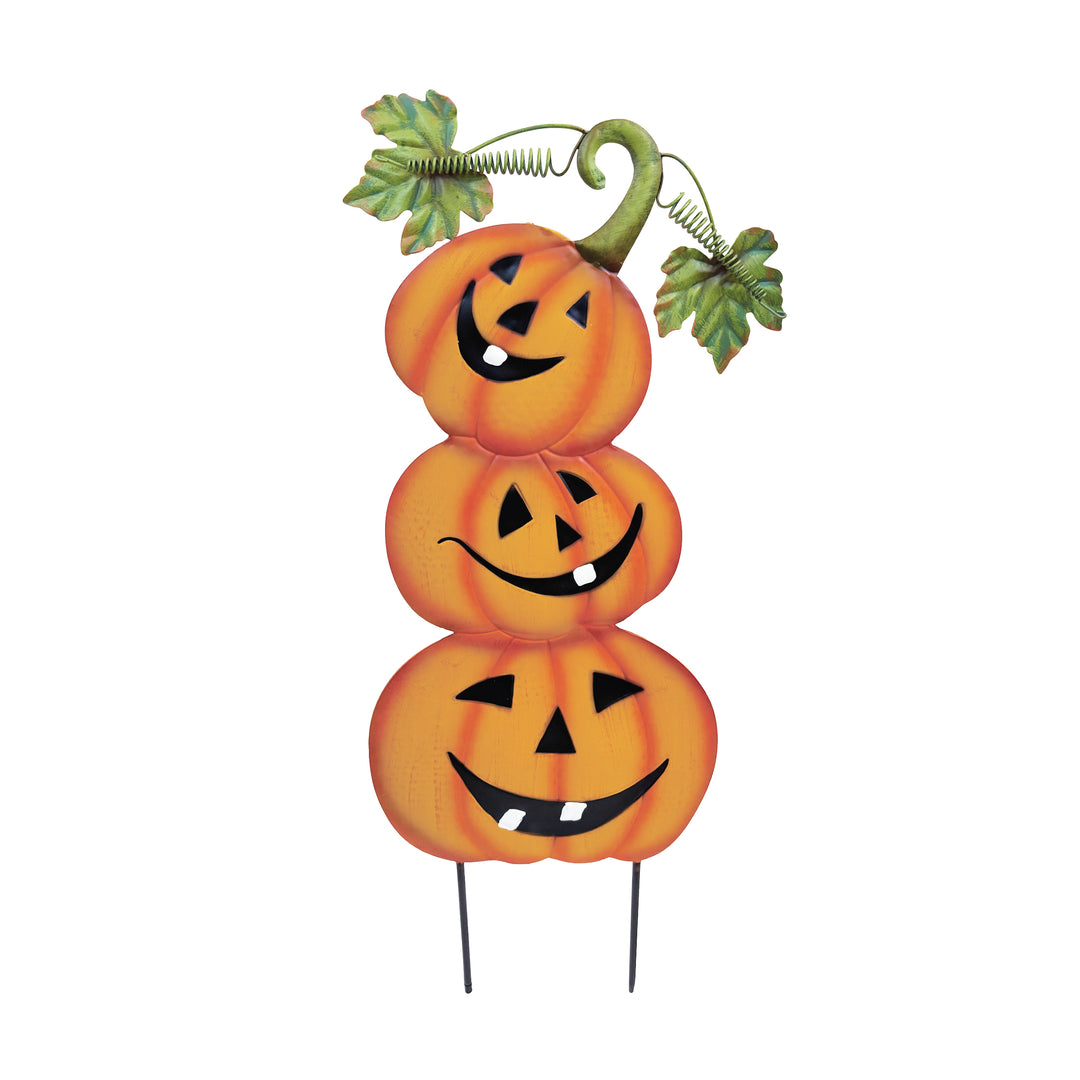 Smiling Jack-O-Lantern Stack Yard Stake