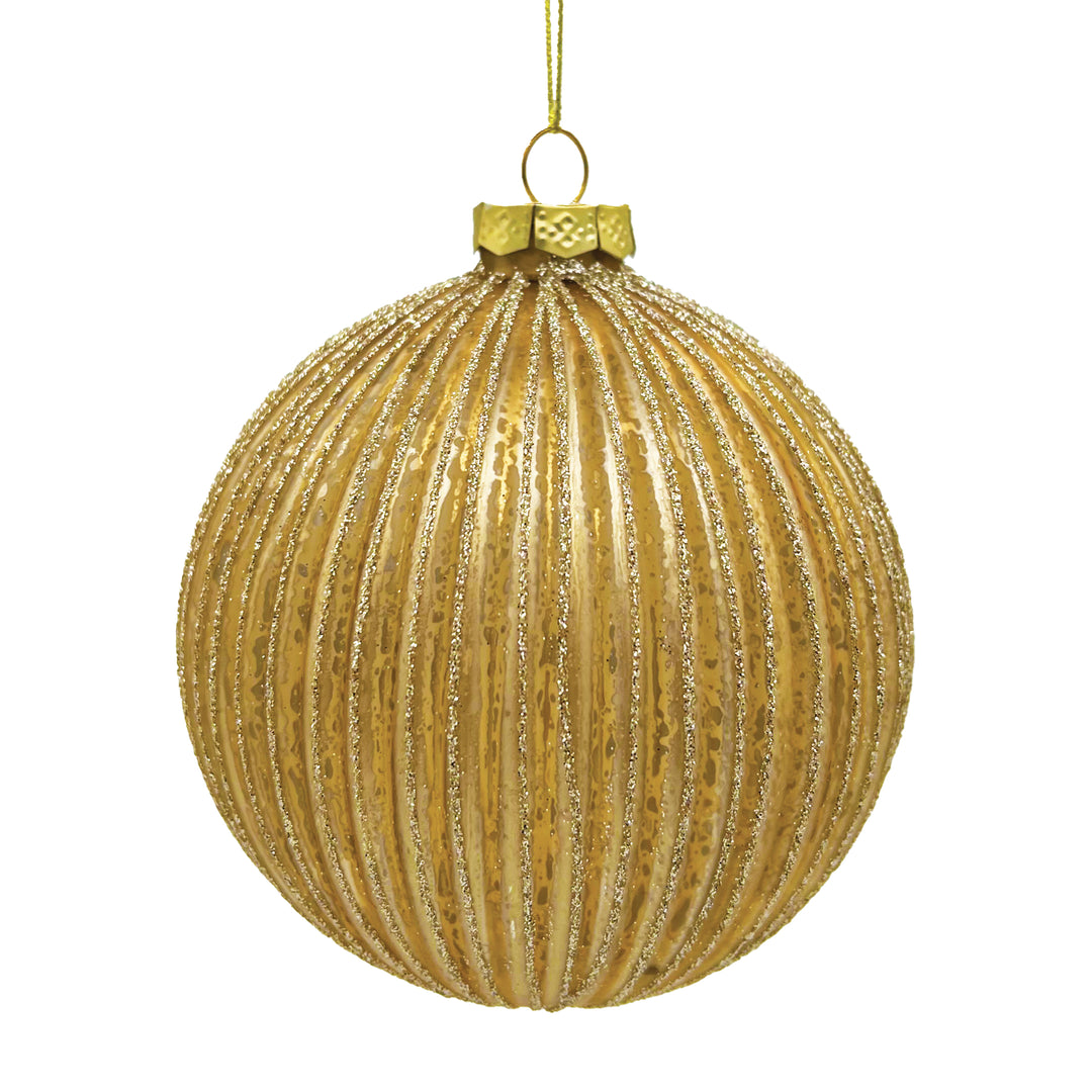 Gold Sparkle Ball Ornament