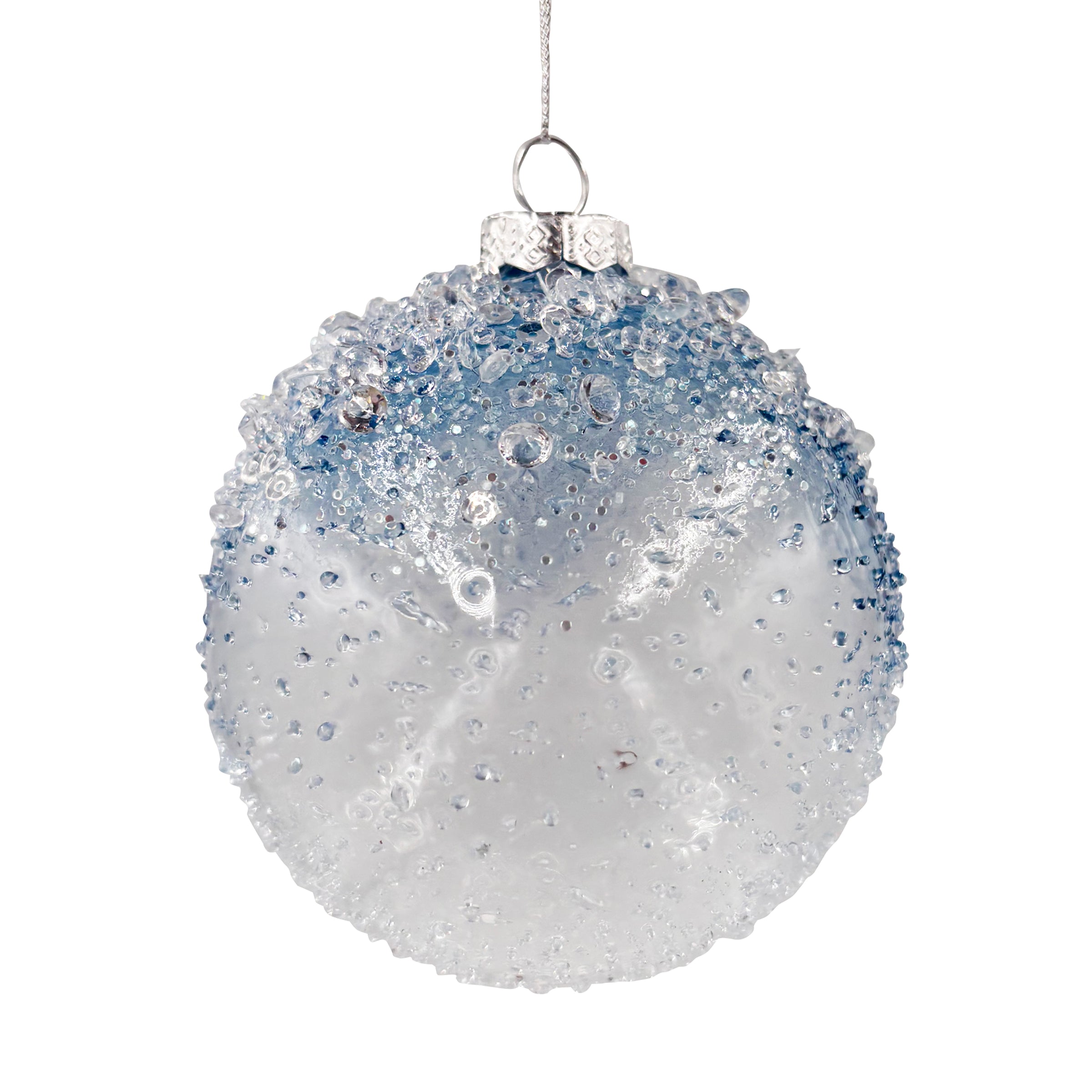 Premium 8 Cm Blue Series Glitter Ornament- 1 Pc main image 1