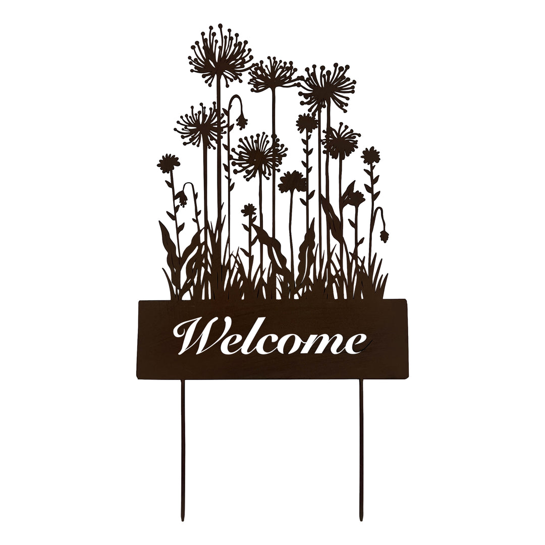 Dandelion Welcome Garden Stake