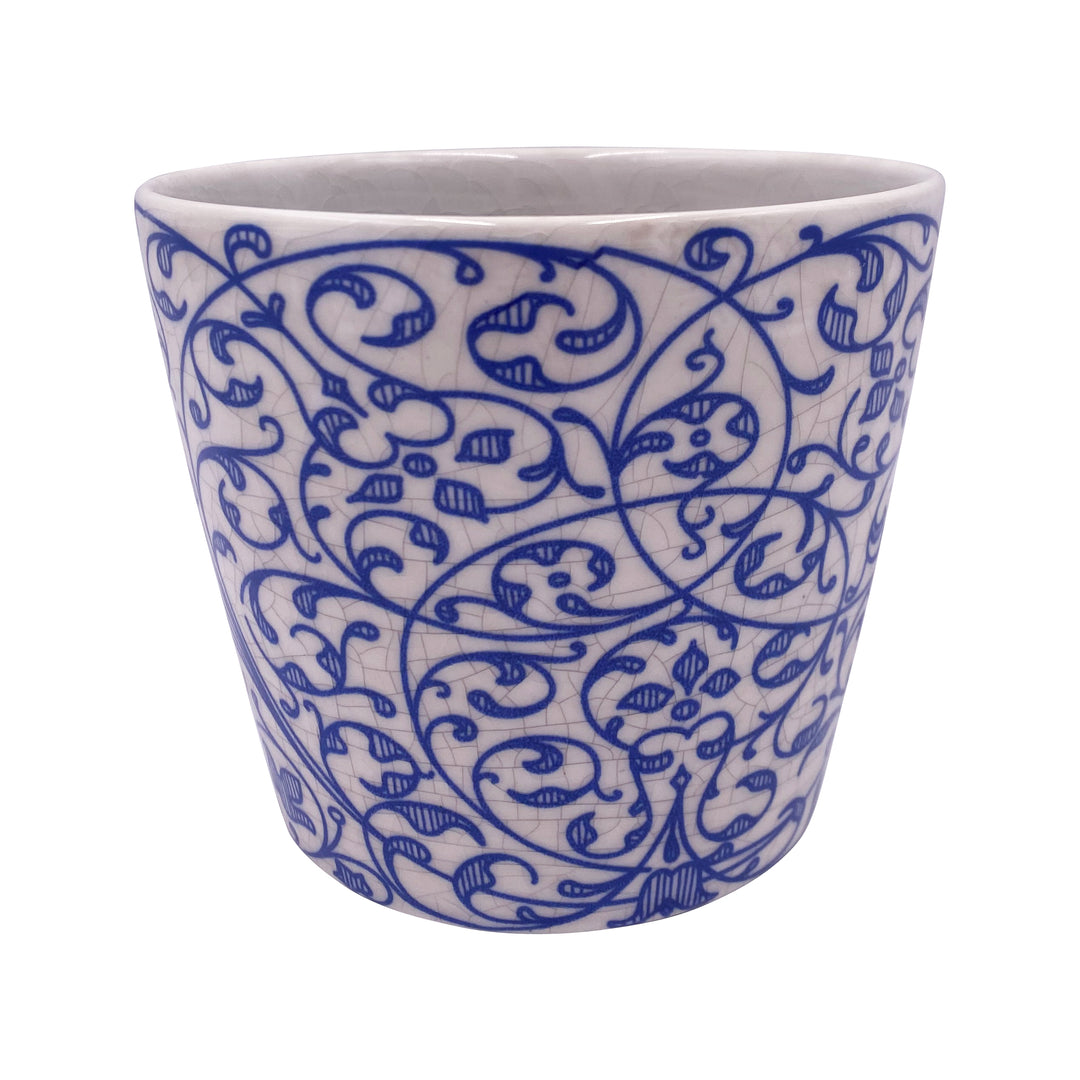 Small Ceramic Delftware Design Pot Vine