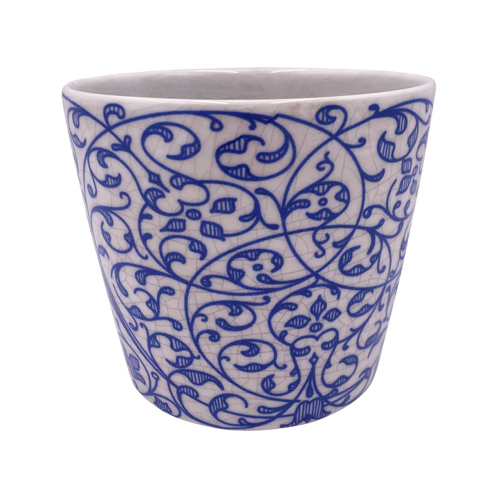 Small Ceramic Delftware Design Pot Vine