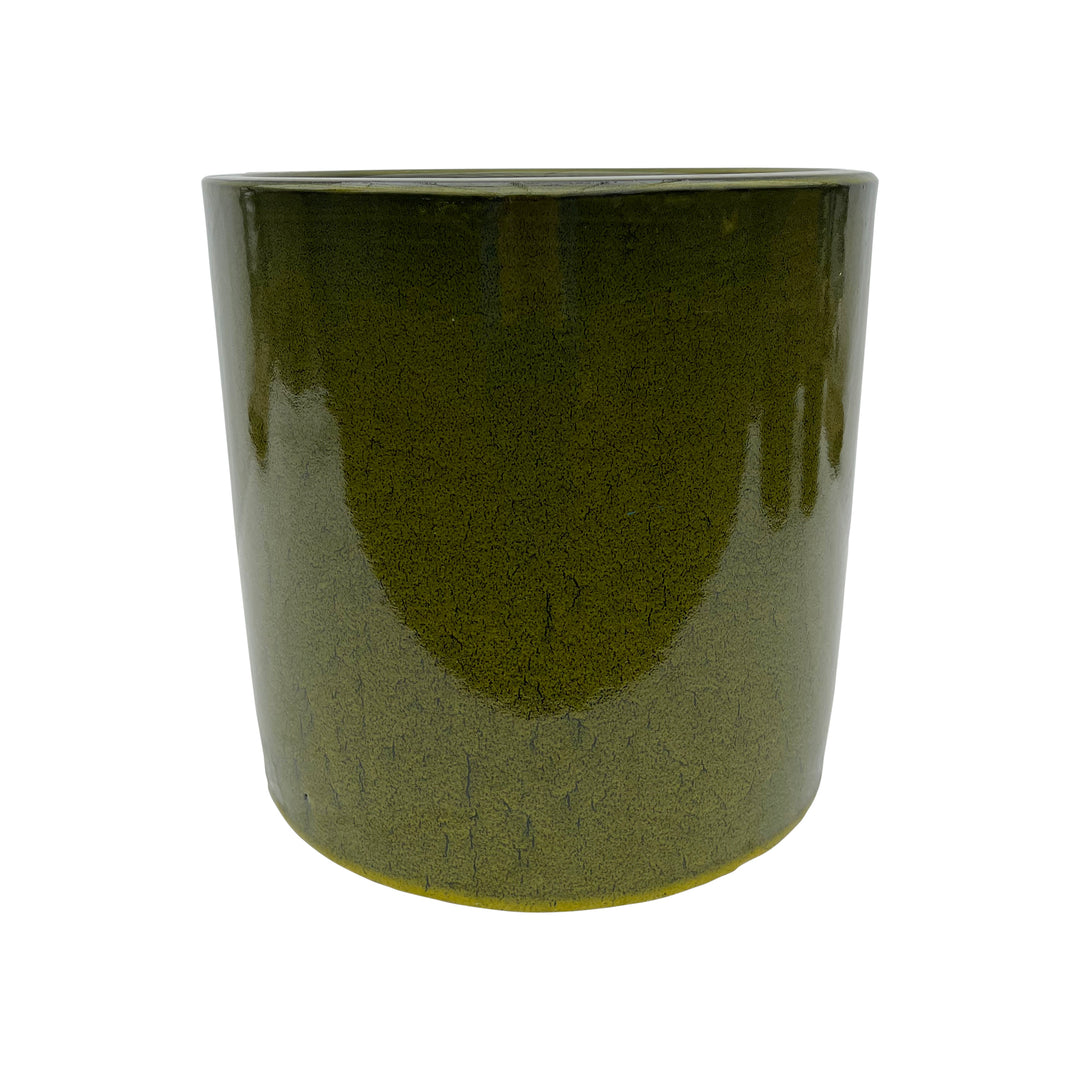 Vertical Glazed Ceramic Pot