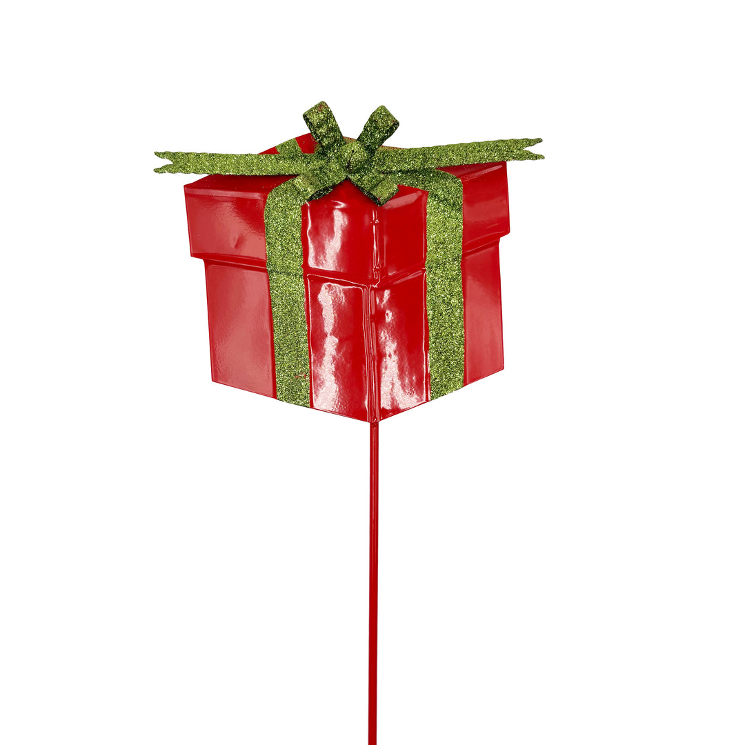 Red & Green Gift Box Stake