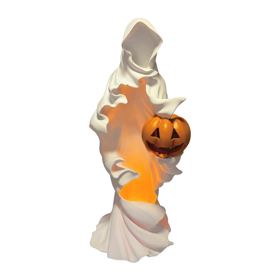 Ghost with LED Pumpkin