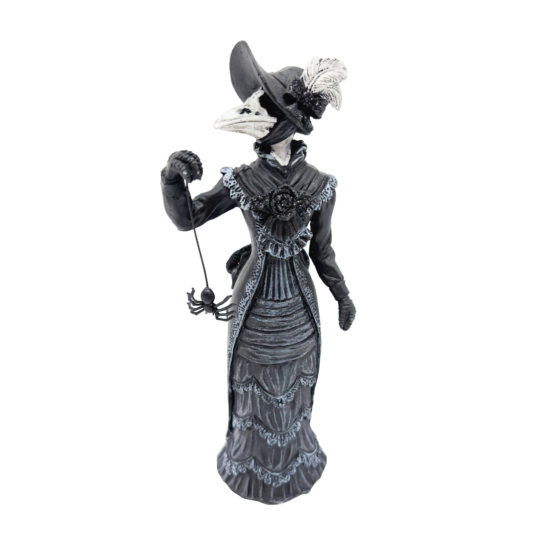 Skeleton Crow Figurine Lady