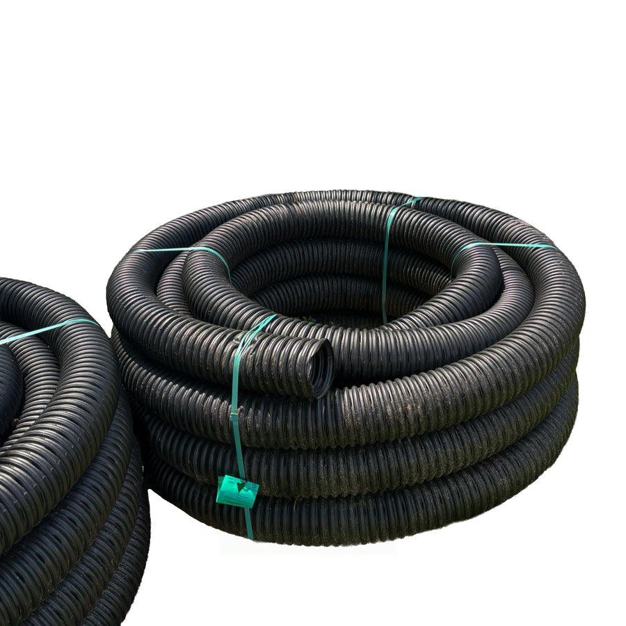 Black Corrugated Pipe 4" Perforated