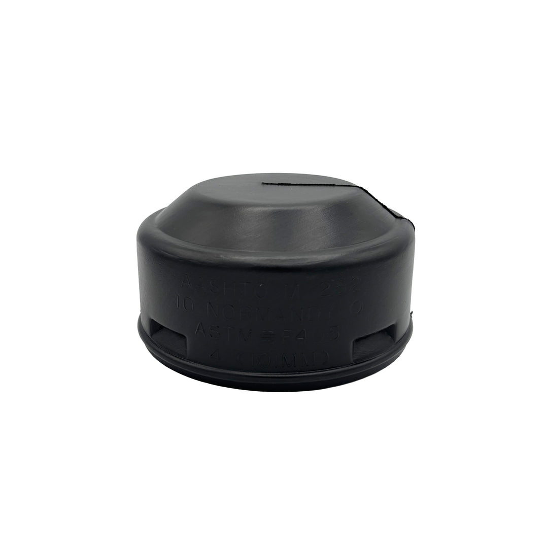Black Corrugated Pipe 4" Corrugated End Cap Fitting