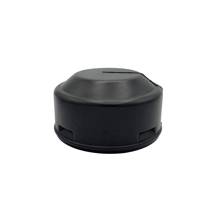Black Corrugated Pipe 4" Corrugated End Cap Fitting