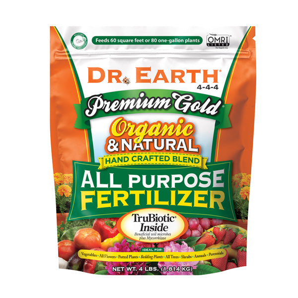 Dr. Earth Premium Gold All Purpose Fertilizer 4lb Bag