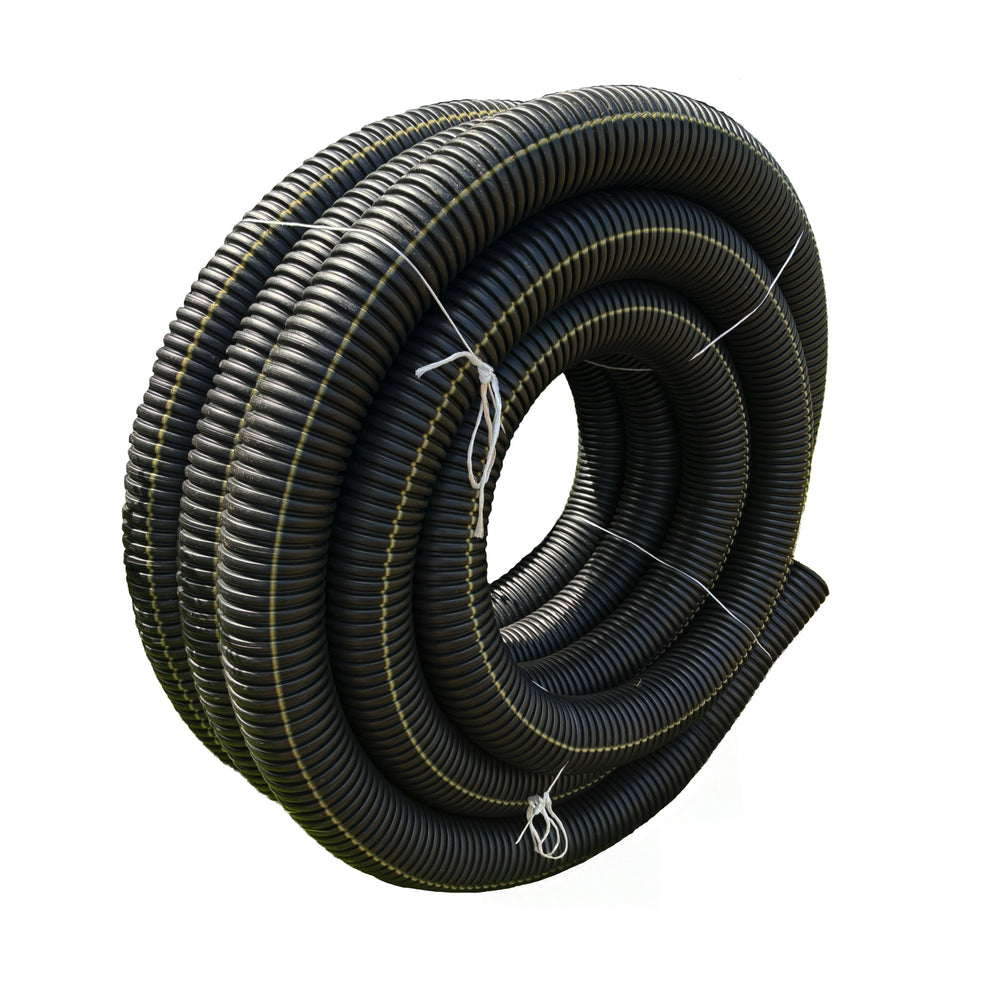 Black Corrugated Pipe 4" Solid