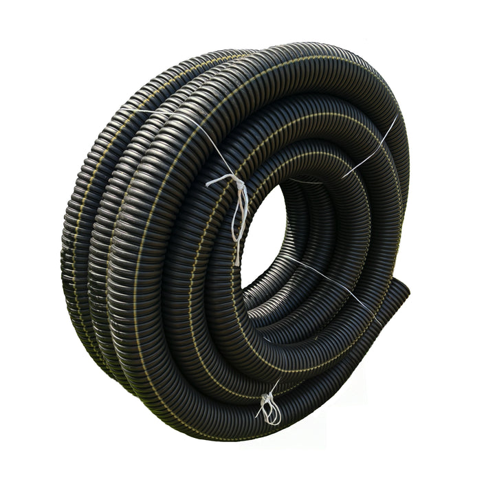 Black Corrugated Pipe 4" Solid