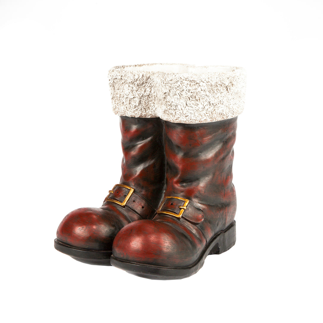 Red Santa Boot Planter