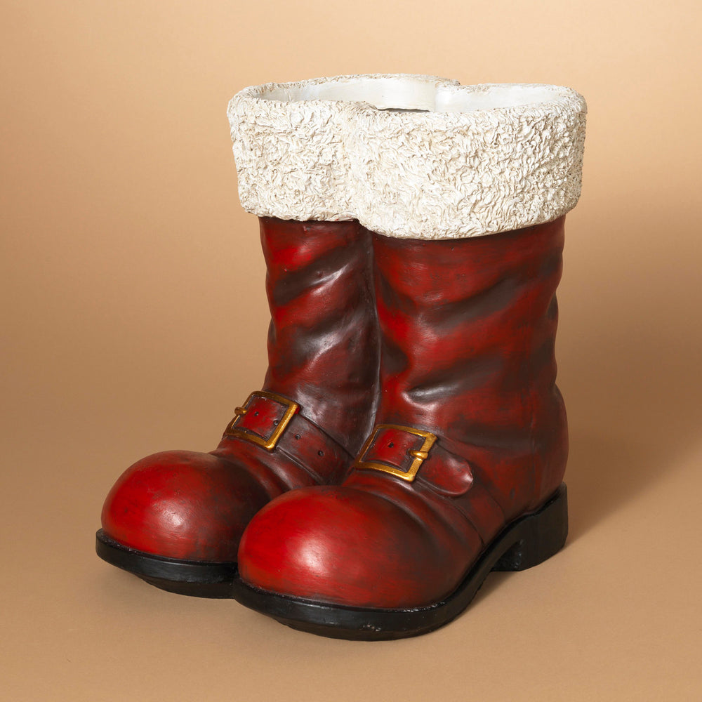 Red Santa Boot Planter