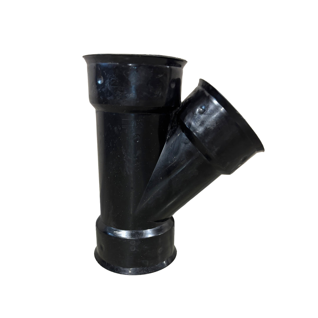 Black Corrugated Pipe 6" WYE Fitting