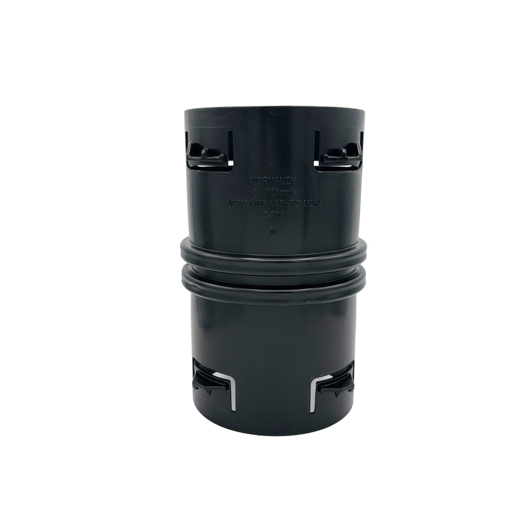 Black Corrugated Pipe 4" Internal Coupler Fitting