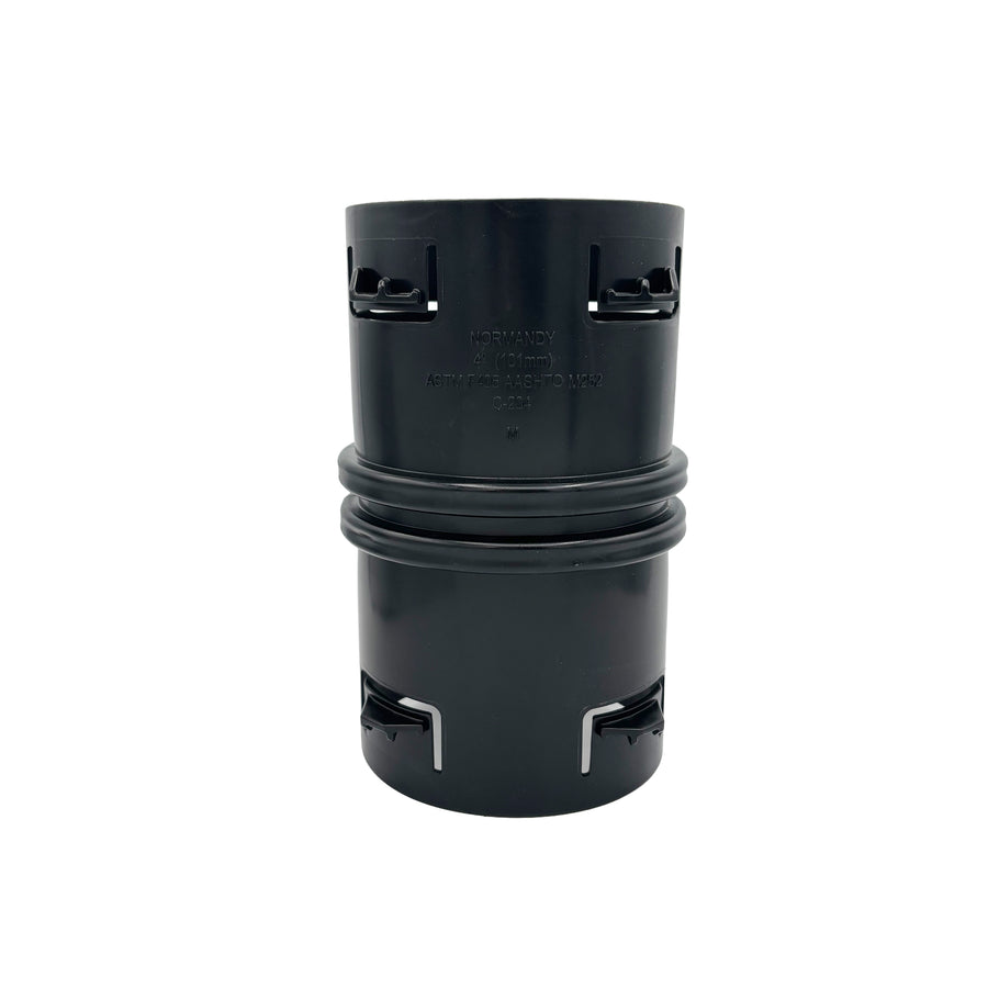 Black Corrugated Pipe 4" Internal Coupler Fitting
