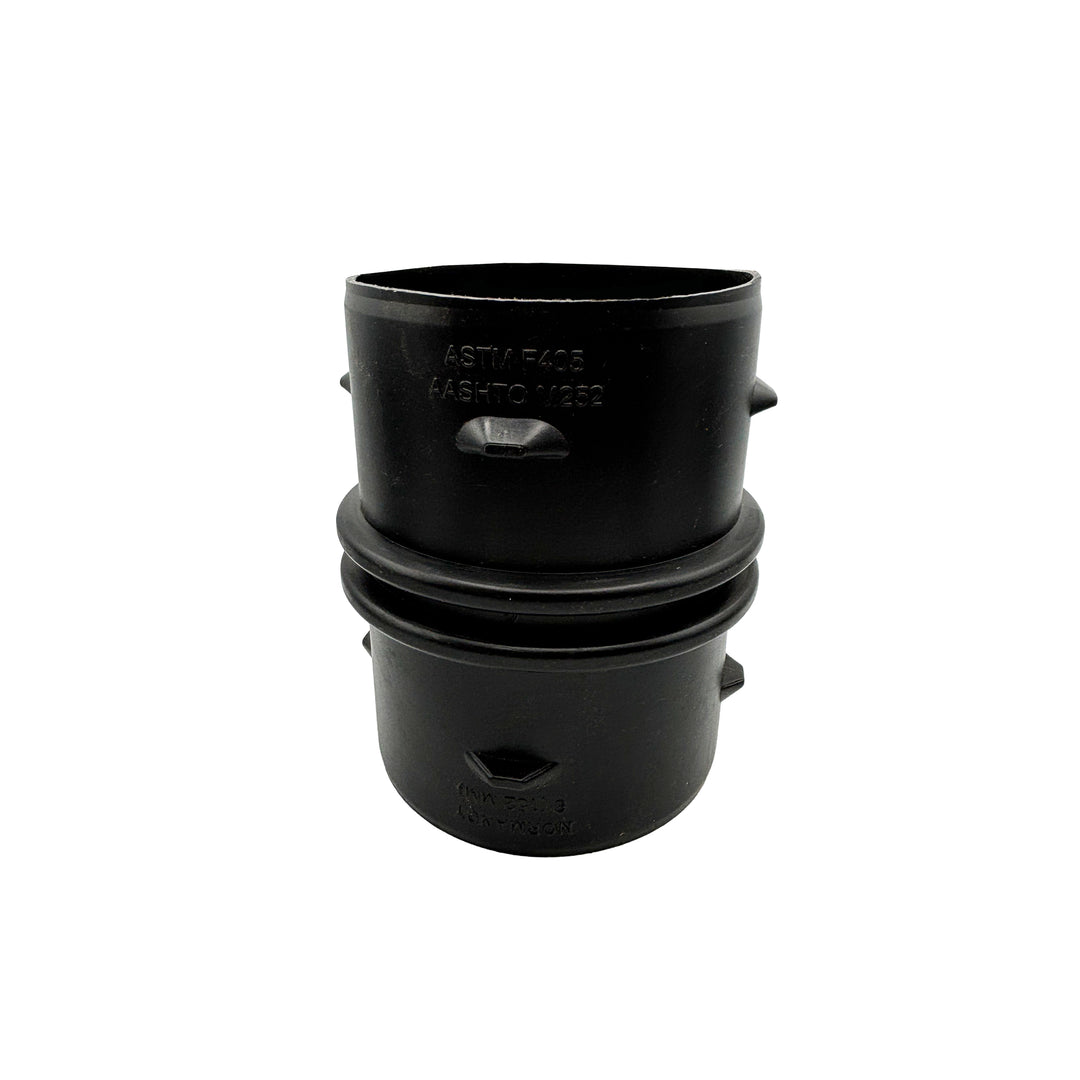 Black Corrugated Pipe 6" Internal Coupler Fitting