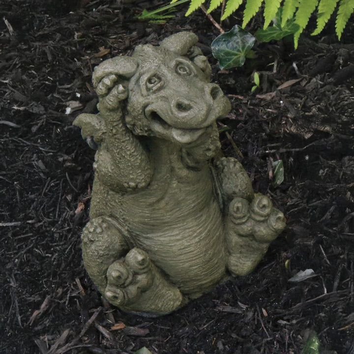 Lil Dragon - Too Much Noise Statue Classic Sterling Woods Stone