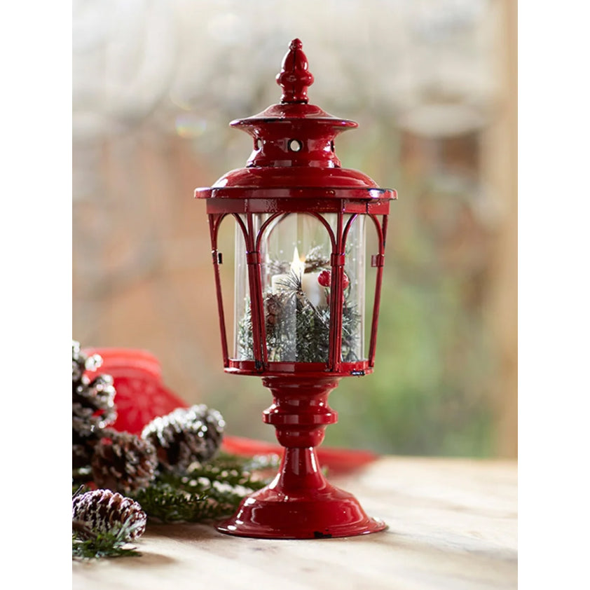 Red Pedestal Lantern