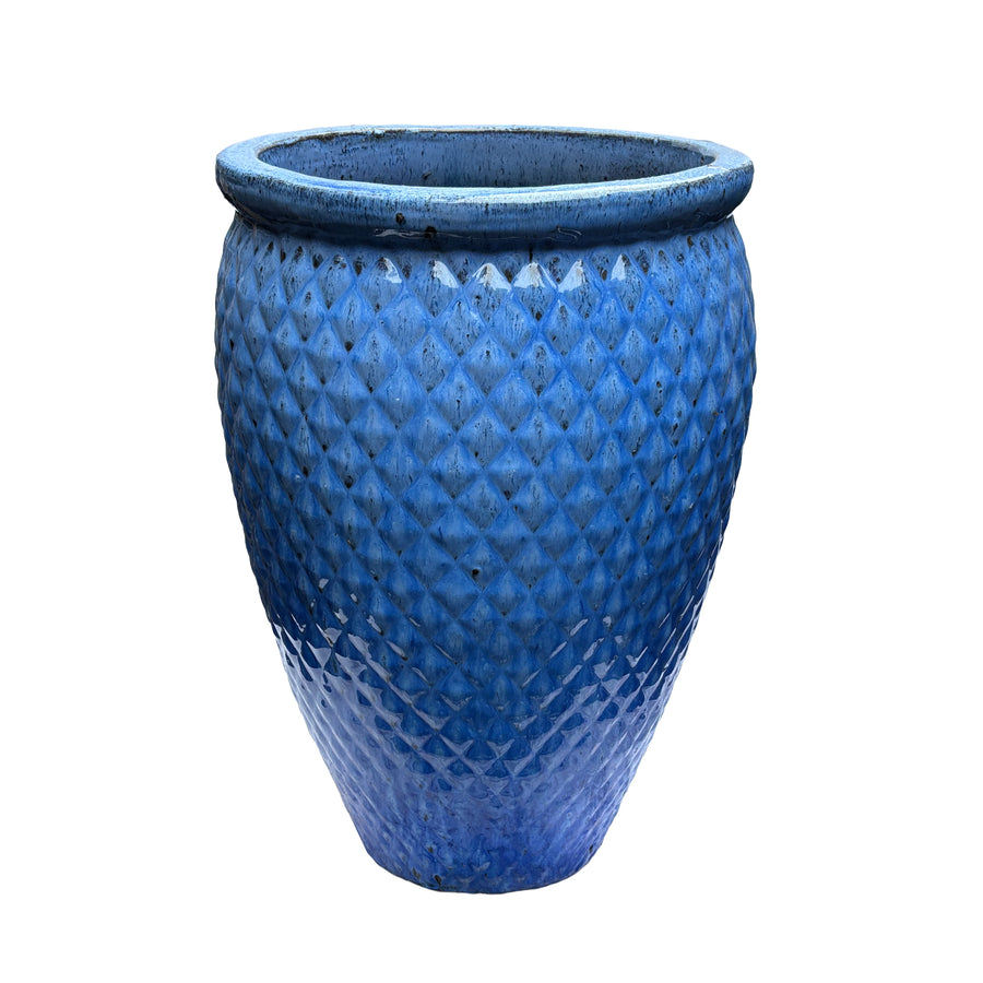 Rimmed Diamond Hipster Pot Running Blue