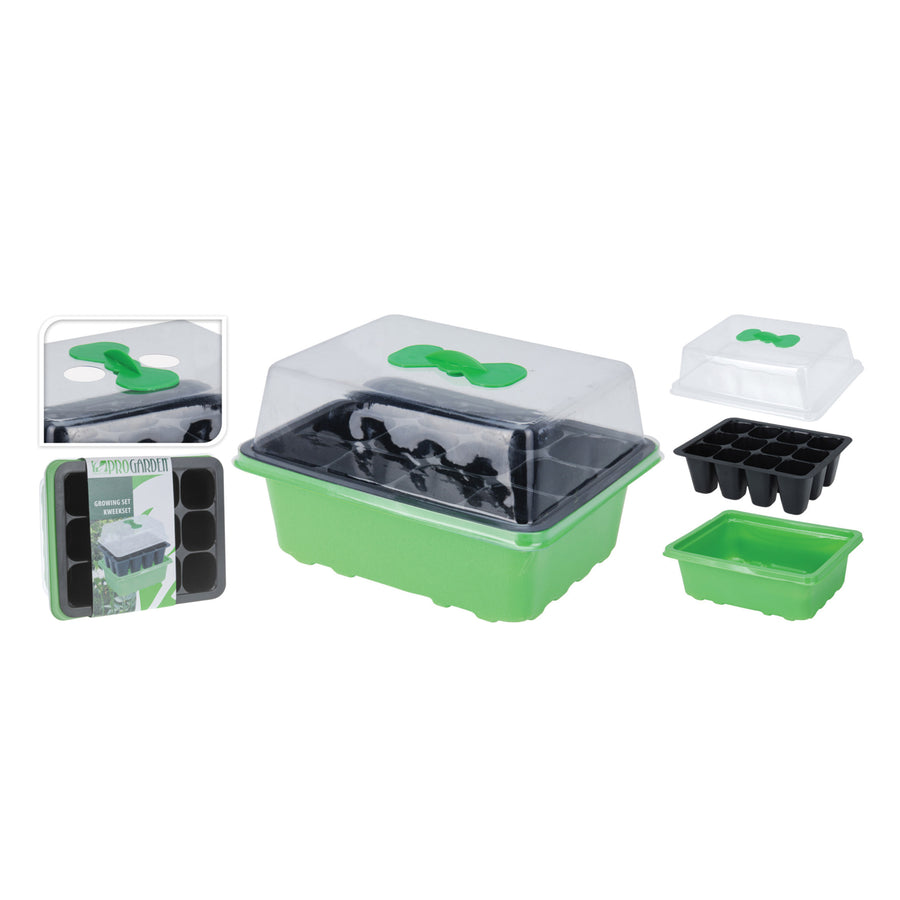 Seed Starting Tray 3-PC Set 12 Pot Tray