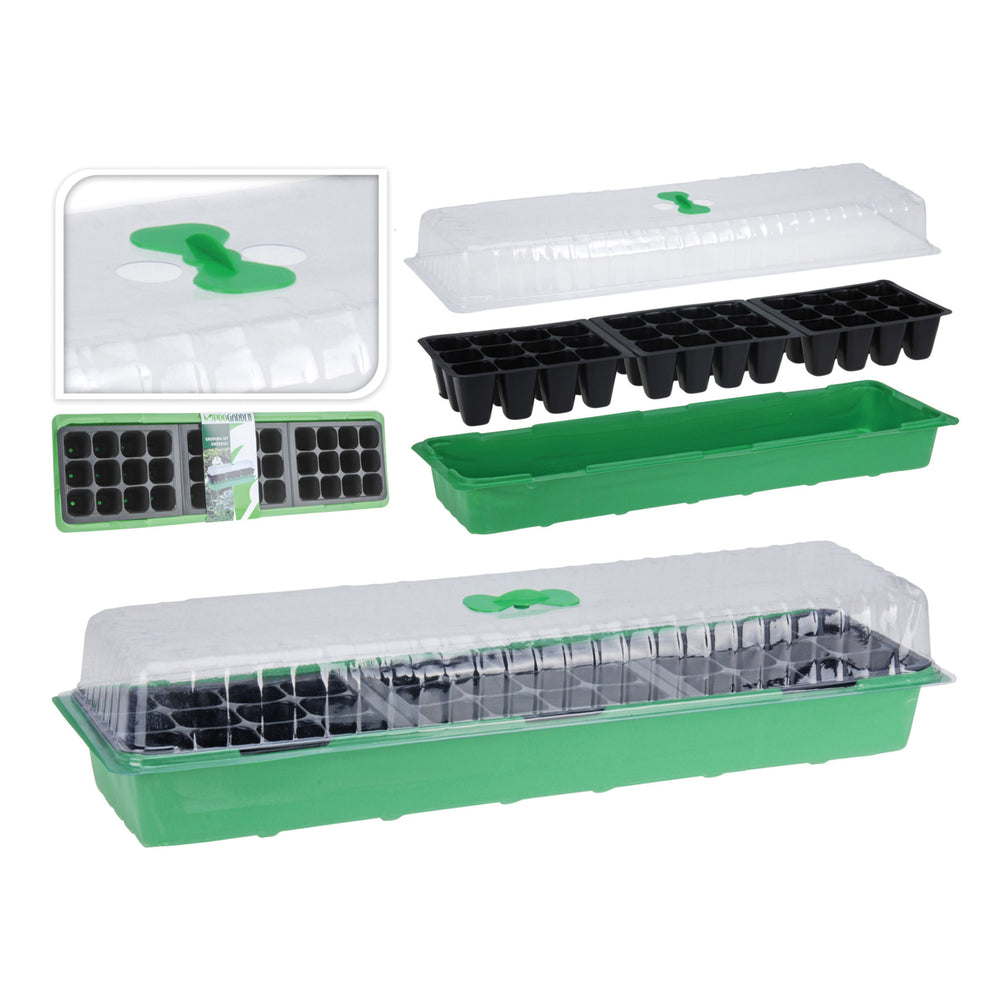 Seed Starting Tray 3-PC Set 36 Pot Tray