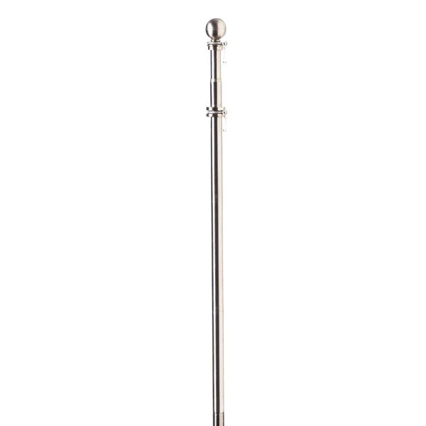 Extendable Metal House Flag Pole Silver