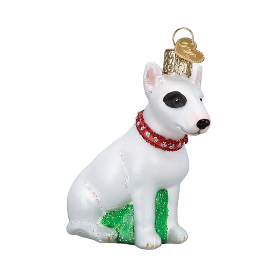 Glass Bull Terrier Ornament