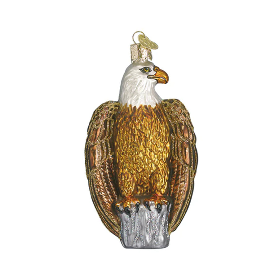 Glass Bald Eagle Ornament