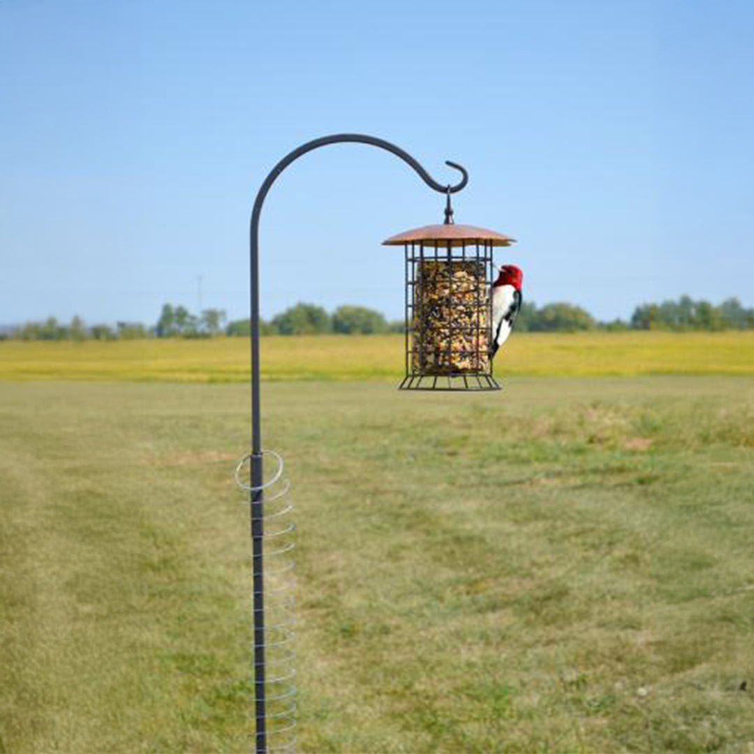 Copper Roof Suet Log Feeder