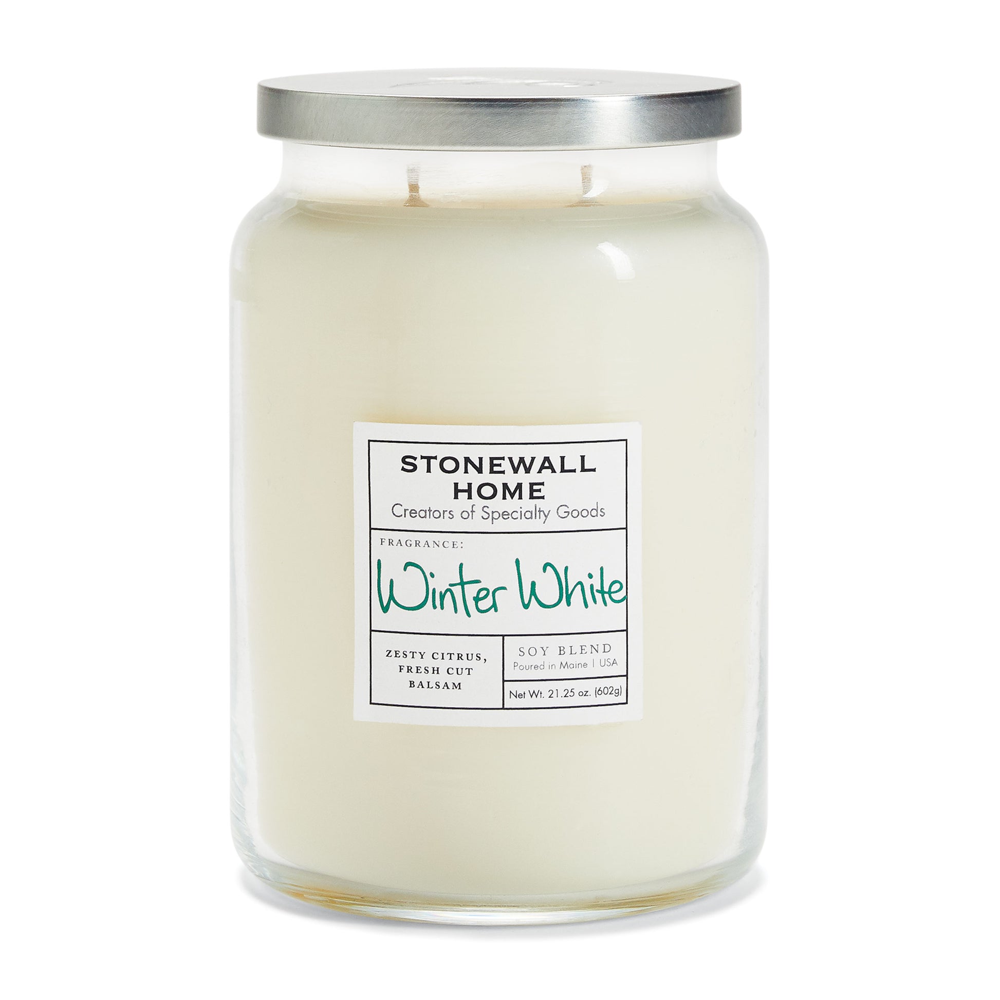 Stonewall Home Winter White Candle