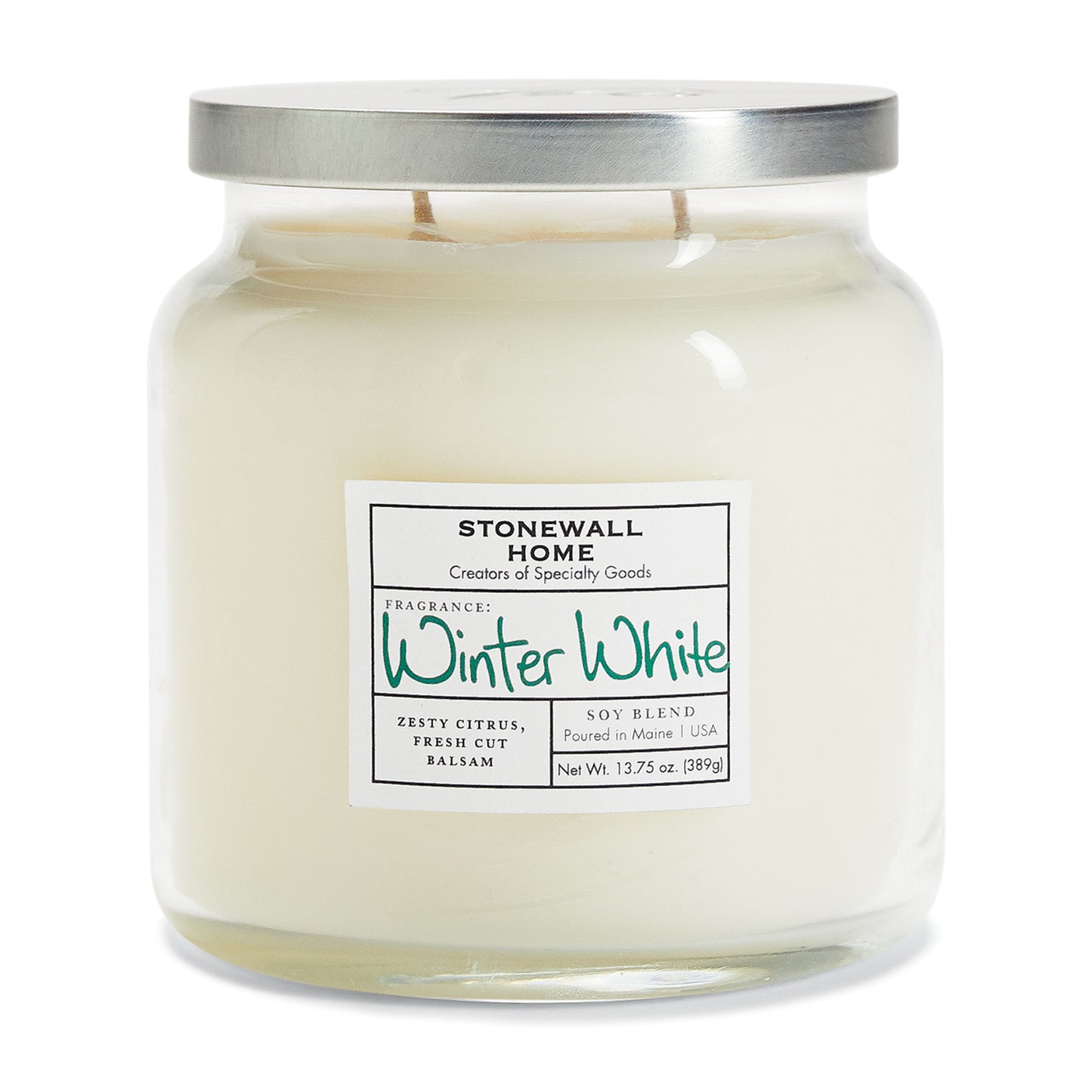 Stonewall Home Winter White Candle