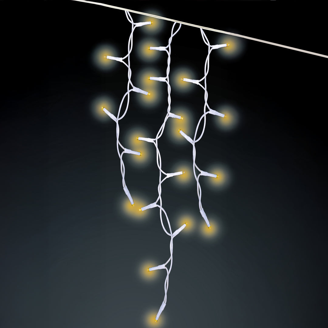 Twinkling "Starry-Pro Lights" LED Icicle Set Warm White