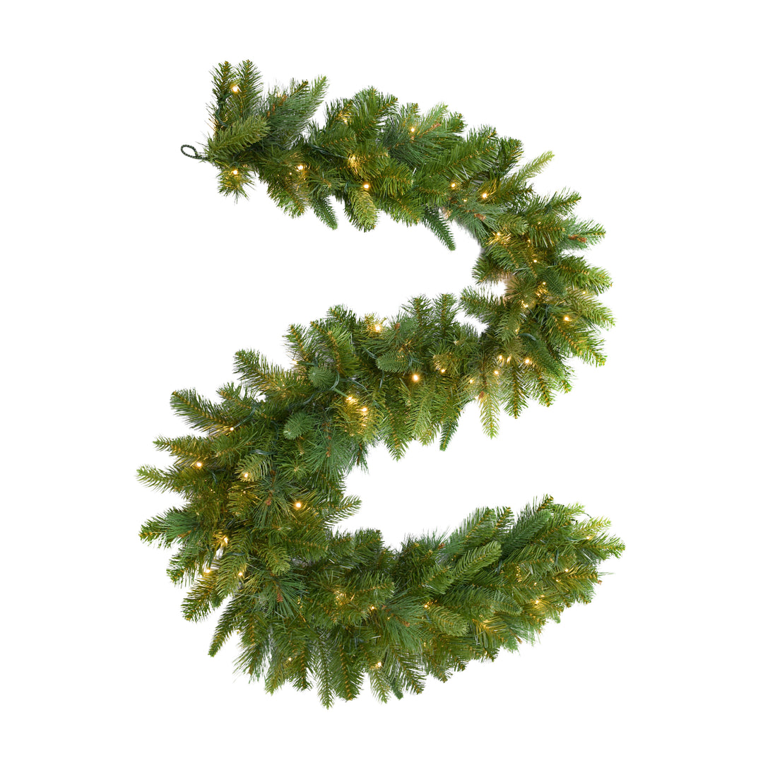 Artificial Pine Garland with Starry Lights 6 Feet x 12 Inches Warm White