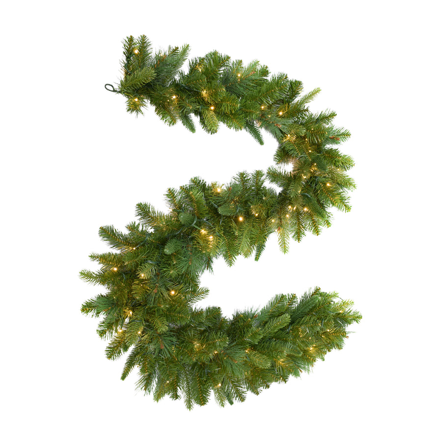 Artificial Pine Garland with Starry Lights 6 Feet x 12 Inches Warm White