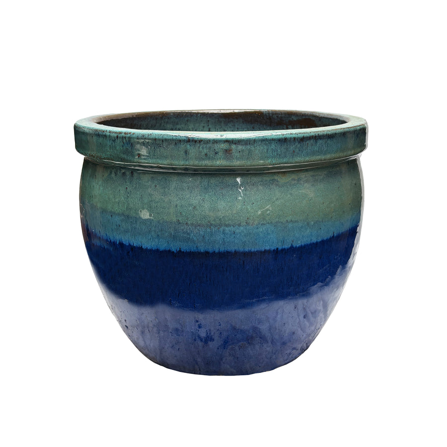 Rimmed Bowl Pot Jade/Blue