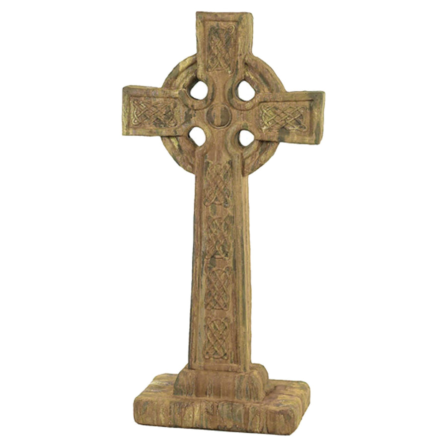 Celtic Cross Statue, XL Aged Pine