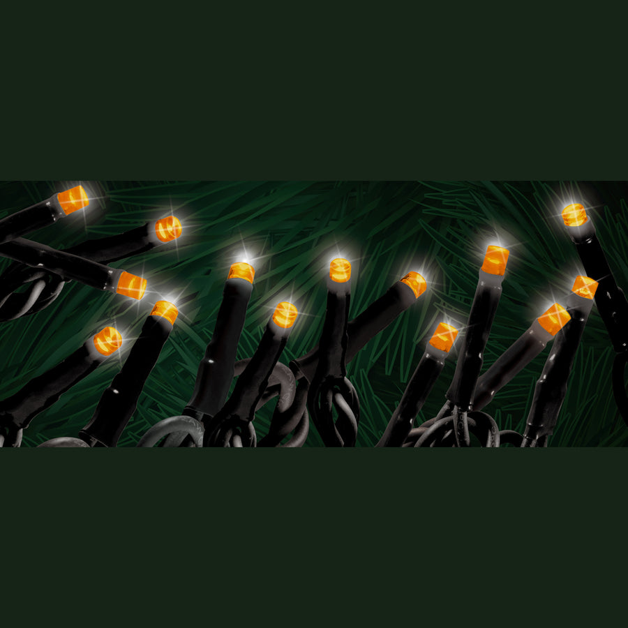 Spooky Twinkling "Starry-Pro Lights" 100L LED String Set Orange